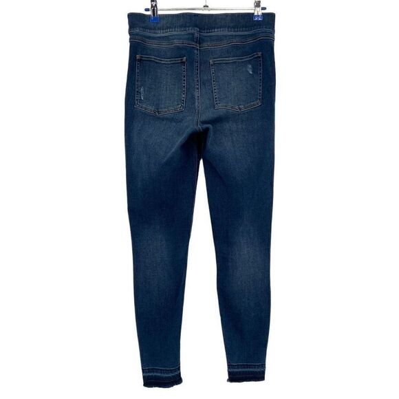Spanx Pull-On Distressed Raw Edge Hem Skinny Jeans Medium - Picture 5 of 8